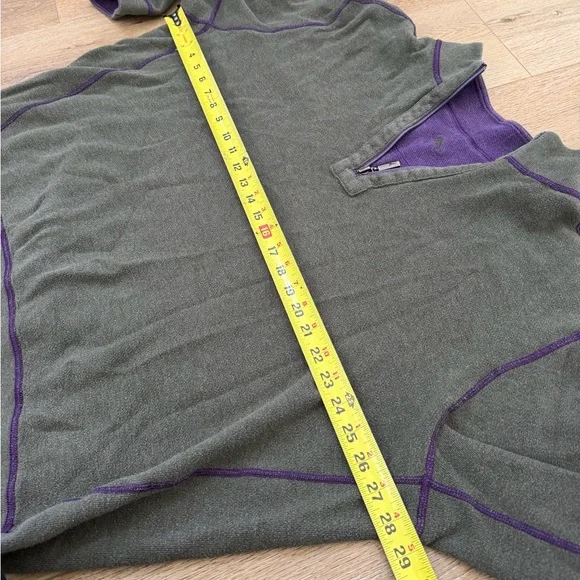 Tommy Bahama Reversible Purple and Gray 1/4 Zip Pullover - Picture 9 of 9